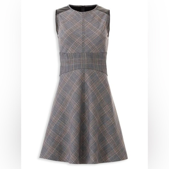 DEREK LAM 10 CROSBY Plaid Fit & Flare Mini Dress rent the runway size 4 - Picture 1 of 10